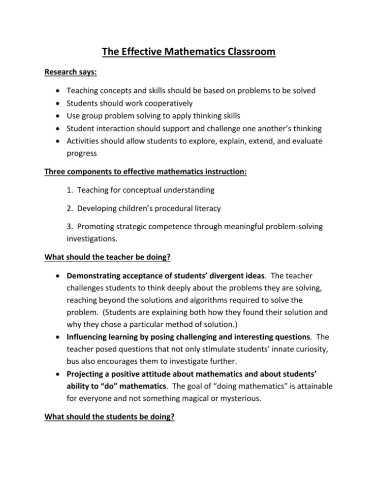 the-effective-mathematics-classroom