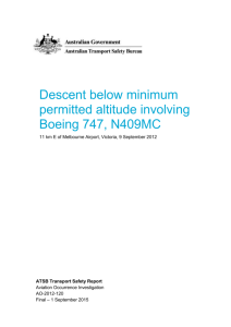 Descent below minimum permitted altitude involving Boeing 747