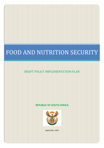 Food and Nutrition Security Implementation Plan – 19 - Health-e