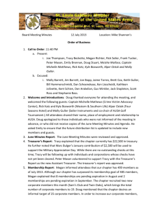 AUSA Board Minutes 12 July 2013