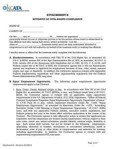 Attachment B - Affidavit of Civil Rights Compliance