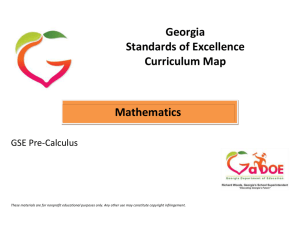 Pre-Calculus-Curriculum-Map - Georgia Mathematics Educator
