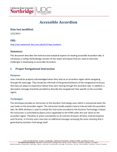 Accessible Accordion - California State University, Northridge