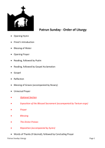 Patrun Sunday Liturgy - Archdiocese of Armagh