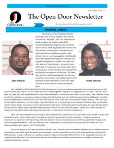 2011 Newsletter - The Open Door, Inc.