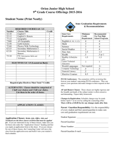 9th grade Registration Form 2015-2016
