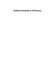 Radical Feminism K of Privacy FINAL