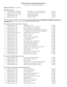 Political Science Major 2014 - University of Wisconsin Oshkosh