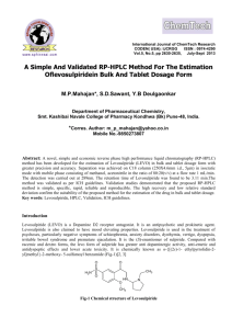 A Simple And Validated RP-HPLC Method For The Estimation