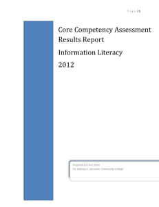 Information Literacy Test Results Summary