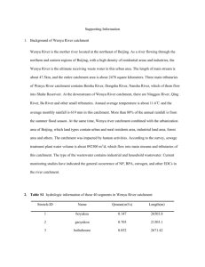 Supporting Information Background of Wenyu River catchment