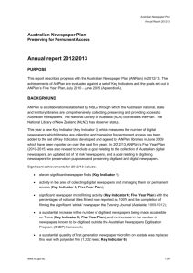 ANPlan annual report, 2012/13 - National and State Libraries