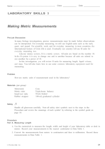 L.3 Making Metric Measurements LAB
