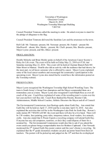 Township of Washington Gloucester County March 24, 2010