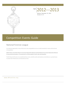 Competition Events Guide - Wilson Wyatt Debate League