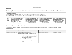 7 Verb Tense Study