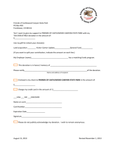 Friends Pledge and Donation Form - Friends of Castlewood Canyon