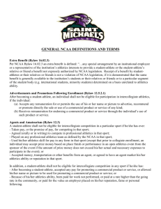 general ncaa definitions and terms