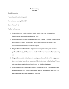 The Great Gatsby Data Sheet Basic Information Author: Francis Scott