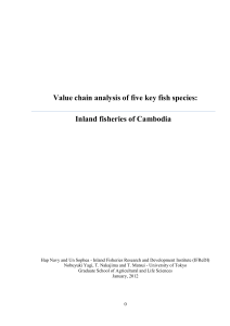 Value chain analysis of five key fish species: