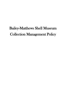 Collections Management Policy