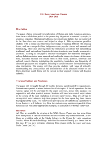 IL1: Ibero American Cinema 2014-2015 Description The paper