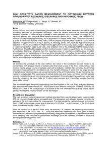 High Sensitivity radon measurement to distinguish between