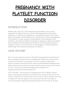 pregnancy with platelet function disorder