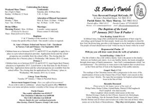 St Anne*s Parish - Saint Anne`s Parish