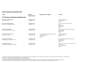 September 2010 - Collective Investment Schemes Monthly Statistics