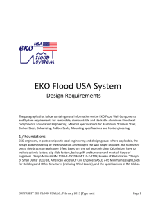 EKO Flood USA System Design Requirements The paragraphs that
