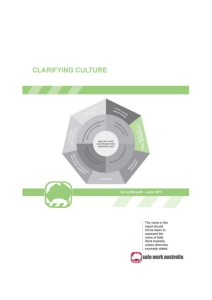 Clarifying culture - Safe Work Australia