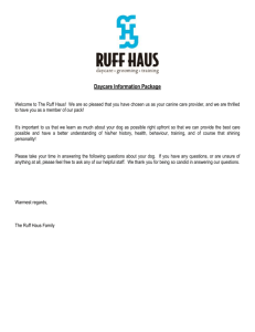 Ruff Haus Daycare Application