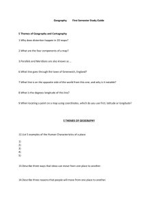 Geography First Semester Study Guide 5 Themes of Geography and
