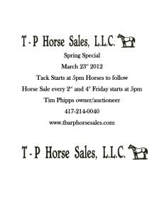 We buy all classes of horses. Hours: Monday