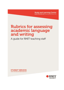 Rubrics for assessing academic language and writing:
