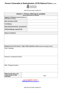 VTR Referral Form - Suffolk Safeguarding Children Board