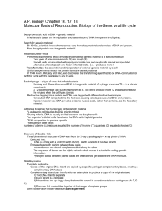 Chapter 16 molec basis of reprod