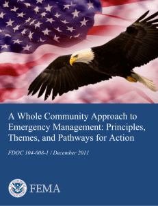 A Whole Community Approach to Emergency Management