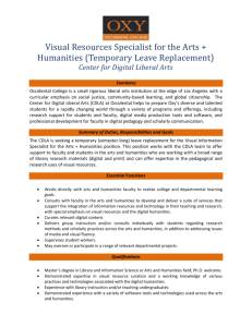 Visual Resources Specialist for the Arts + Humanities