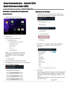 Avaya Communicator - Android CES