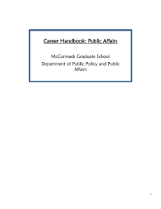 Career Handbook: MPA Edition - University of Massachusetts Boston