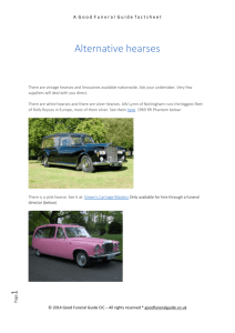 All the alternatives to an ordinary hearse