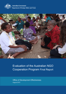 3.2 ANCP relevance to the Australian aid program