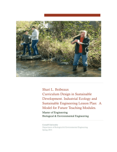 Shari L. Boibeaux Curriculum Design in Sustainable Development