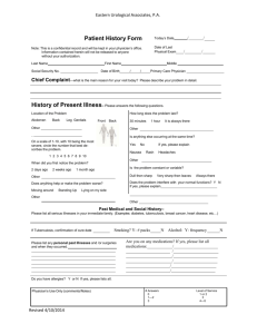 New Patient History Form - Eastern Urological Associates