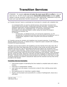Transition Service Examples