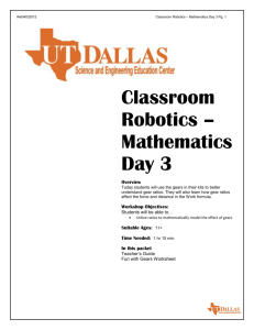 Classroom Robotics – Mathematics Day 3