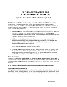 Application PACKET for - International Students and Scholars Office
