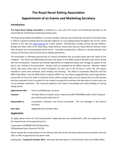 Events and Marketing Secretary - Royal Naval Sailing Association
